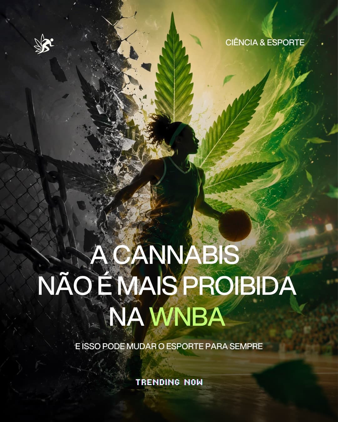 Publicação do Atleta Cannabis sobre a mudança das regras da WNBA