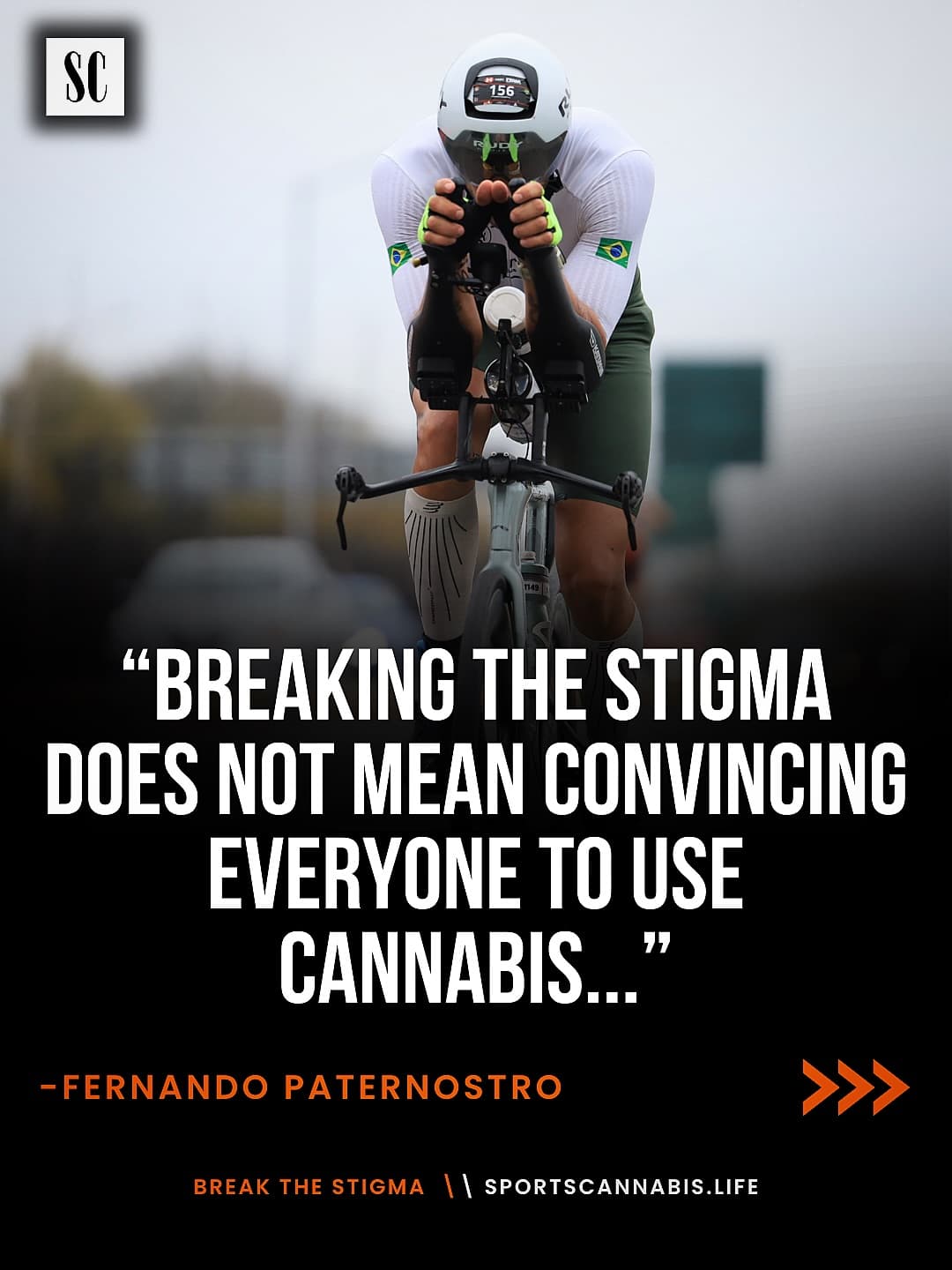 Fernando Paternostro no ciclismo falando sobre quebrar o estigma da cannabis